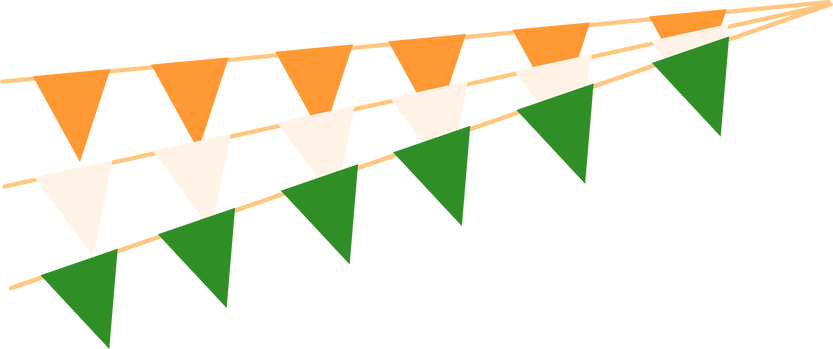 indian flag pennant decoration