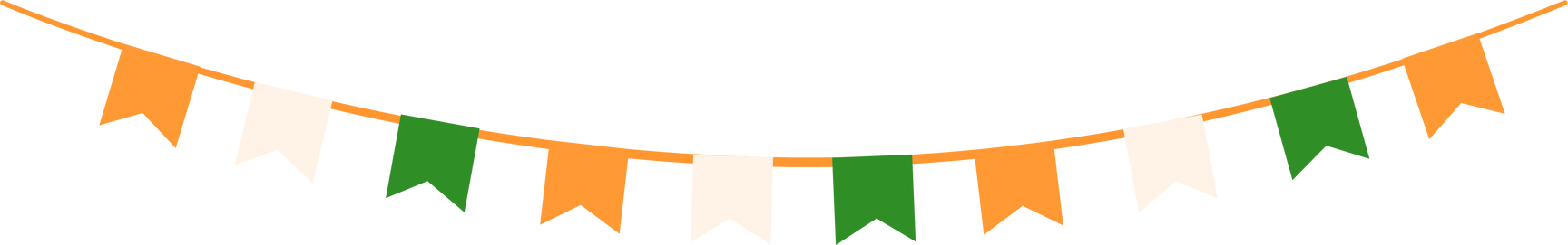 india flag pennant decoration