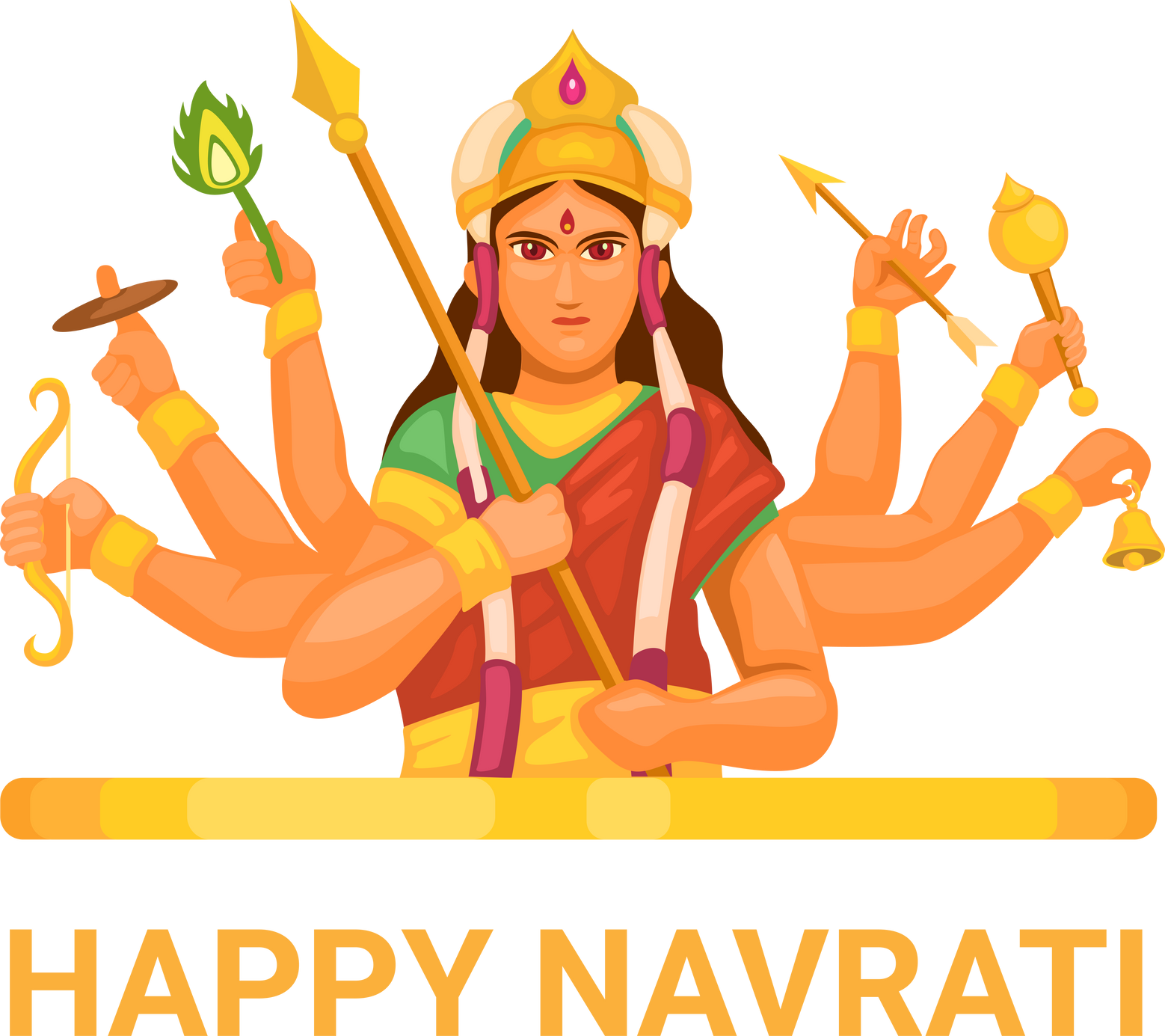 Happy Navrati figure celebration illustration